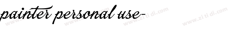 painter personal use字体转换